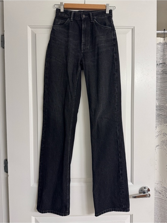 Acne Studios Pants - Acne Black Straight-Leg Jeans with Classic Back Pockets